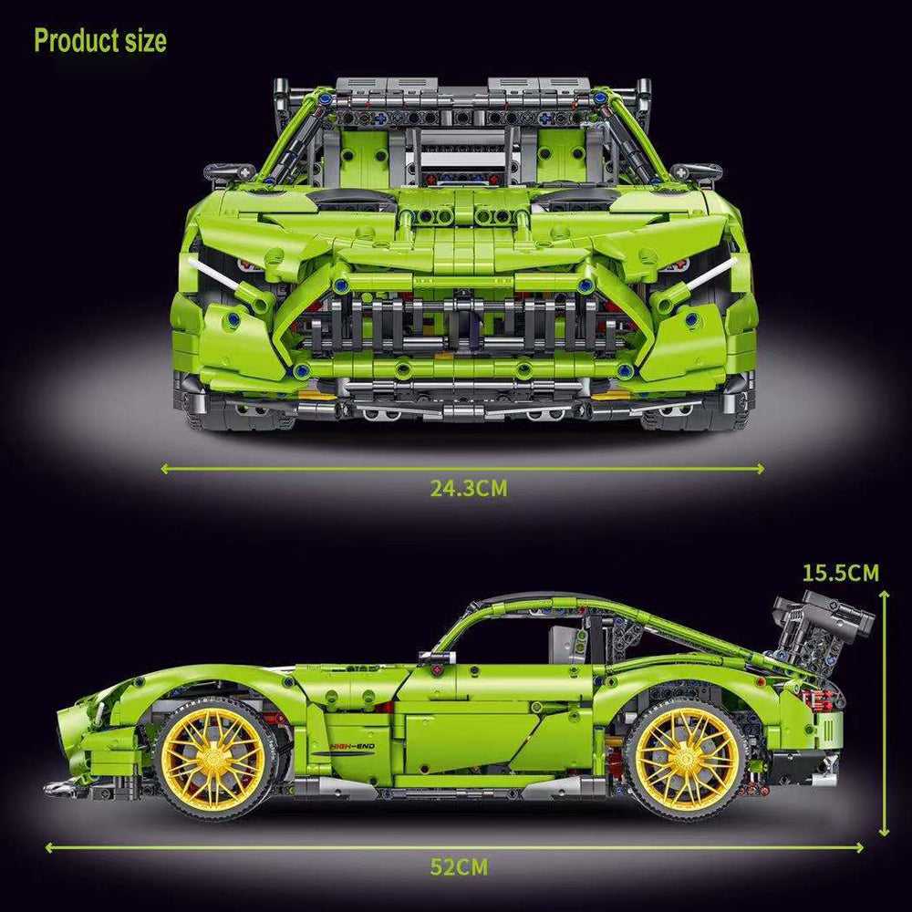 Technik Benz AMG GTR, 2898 Teile Technik Sportwagen Motorisierte Modell, Technik Ferngesteuert Auto Custom Bausteine Kompatibel mit Lego Technik