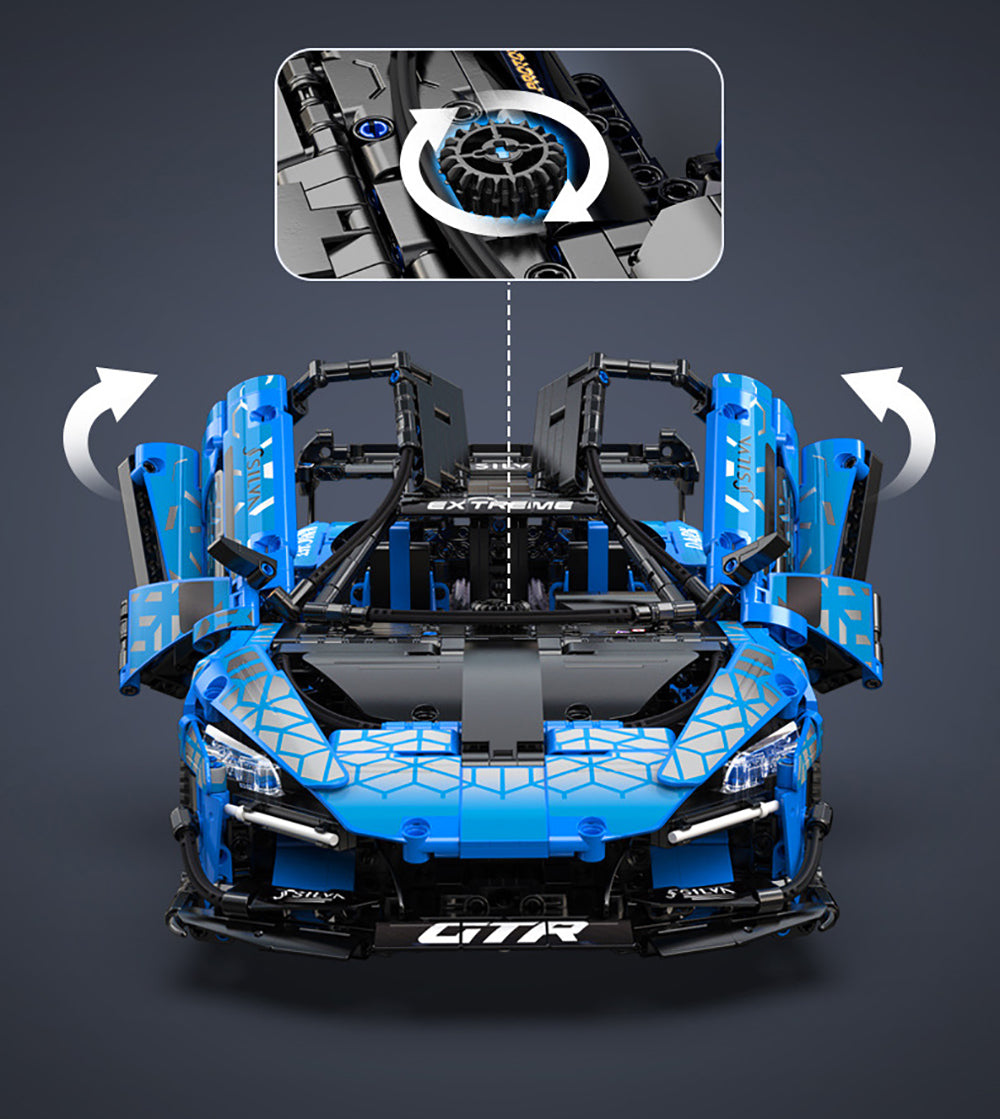 Technik Auto für Mclaren Senna, CADA C63003W, 2088 Teile Technik Sportwagen Motorisierte Modell, Technik Ferngesteuert Auto Custom Bausteine Kompatibel mit Lego Technik