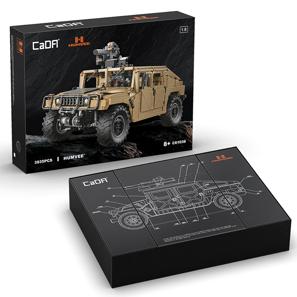 Technik Humvee 4X4 Offorader, Technik Ferngesteuert Geländewagen mit 5 Motoren, 3935 Teile Bausatz Kompatibel mit Lego Technik