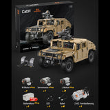 Technik Humvee 4X4 Offorader, Technik Ferngesteuert Geländewagen mit 5 Motoren, 3935 Teile Bausatz Kompatibel mit Lego Technik