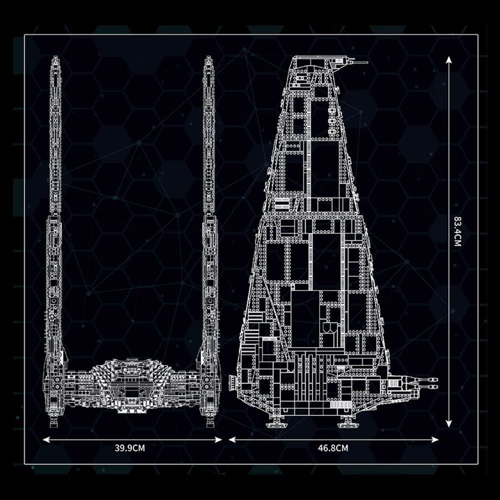 MK 21011 Shuttle groß Shuttle Modell, 6860 Teile Raumschiffmodell Shuttle Raumschiff-Bauset Custom Bausteine Kompatibel mit Lego Star Wars