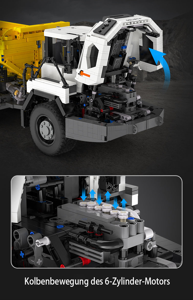 Technik Dumper, CADA C61054W, 3067 Teile Technic Ferngesteuert Auto Motorisierte Modell mit Motoren, App Steuerung, Custom Bausteine Kompatibel mit Lego Technik