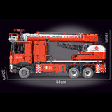 TGL T4008 Technik Löschfahrzeug Mit 8 Motoren, 4629 Teile Technik Pneumatik Feuerwehr LKW Technic Rettungsfahrzeug groß Bausatz Kompatibel mit Lego Technik