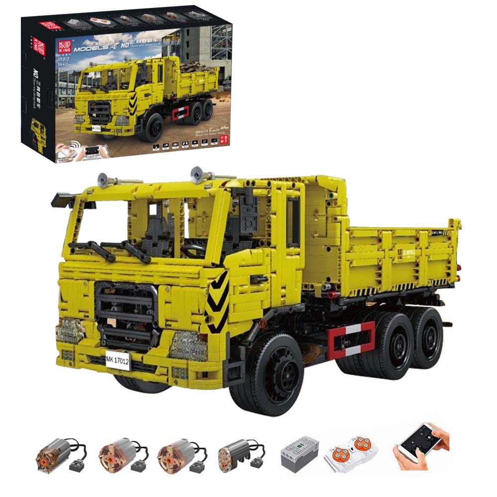 Technik LKW, 3206 Teile Technik Pneumatik Truck, Technic Ferngesteuert Auto mit 4 Motoren Bausatz Kompatibel mit Lego Technik