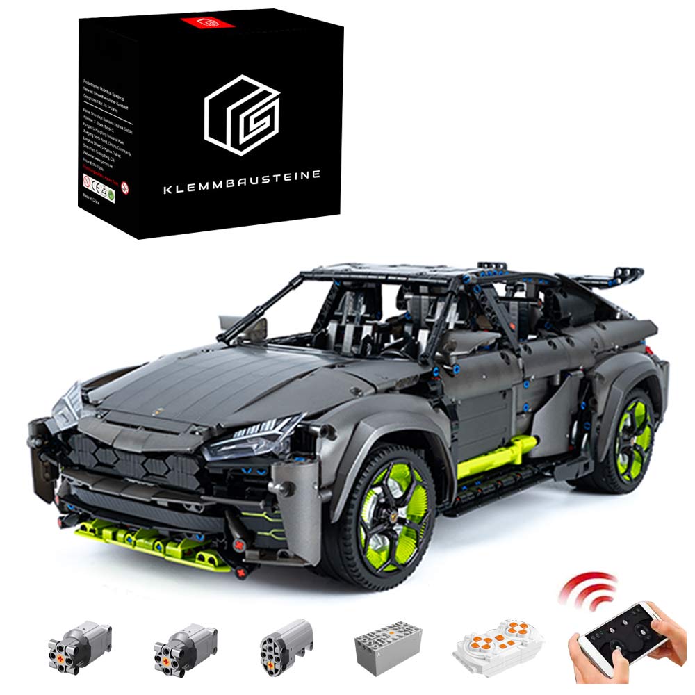 Technik Auto für Lamborghini Urus Modell, 3251 Teile Technic Auto Ferngesteuert Auto Motorisierte SUV Modellbau Custom Bausteine Kompatibel mit Lego Technik Auto