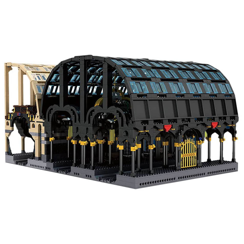 Magischer Bahnhof Modell, Mould King 12011, 3318 Teile Bahnhof Modular Building Moc Klemmbausteine Kompatibel mit Lego