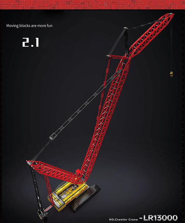 Technik Liebherr LR-13000 Raupenkran Modell, 4318 Teile Technik Kran Ferngesteuert mit 6 Motoren Custom Bausteine Kompatibel mit Lego Technik