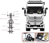 Technik Truck Technik LKW mit Anhänger, 4478 Teile Technic LKW mit 4 Motoren, Akku/Empfänger und Fernsteuerung Set Kompatibel mit Lego Technik