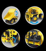 Technik Liebherr Dumper mit 6 Motoren, App Steuerung Modellbausatz, QC-YC22005 Technik LKW Ferngesteuert Dumper Bauset Kompatibel mit Lego Technik