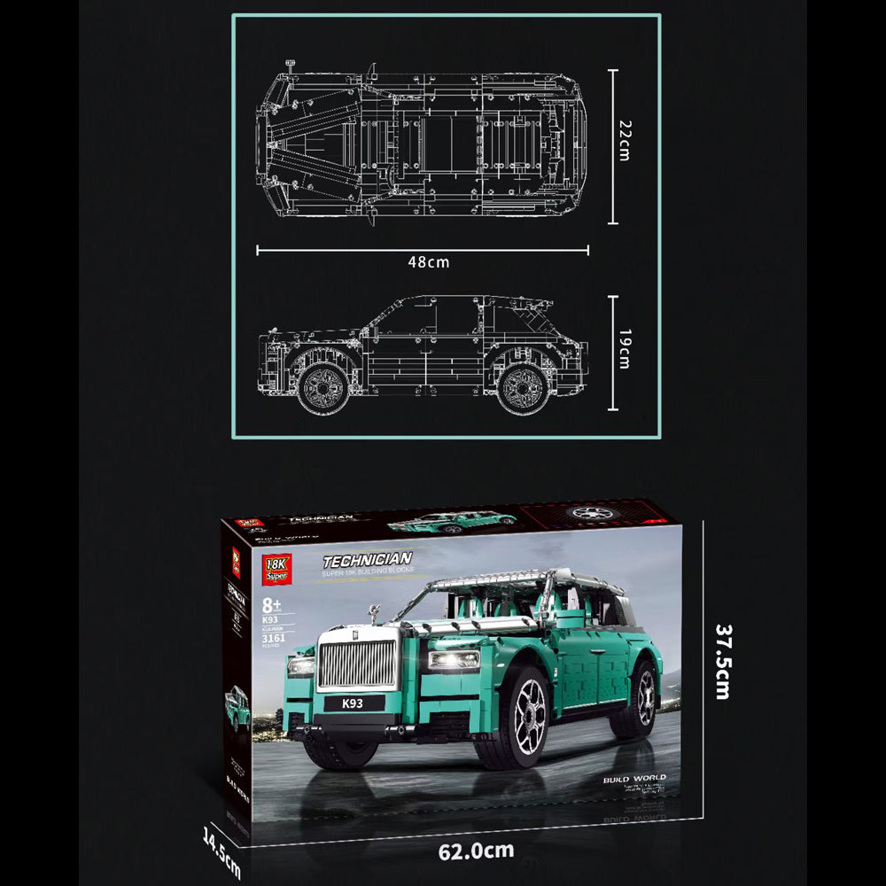 Technik Rolls-Royce Cullinan, 3161 Teile Technik Ferngesteuert Auto mit Motor Custome Bausteine Bauset Kompatibel mit Lego Technik