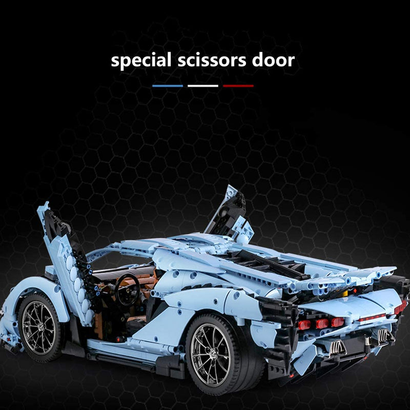 Technik Lamborghini Sian Sportwagen, 3632 Teile Technik Ferngesteuert Auto mit 4 Motor Custome Bausteine Bauset Kompatibel mit Lego Technik