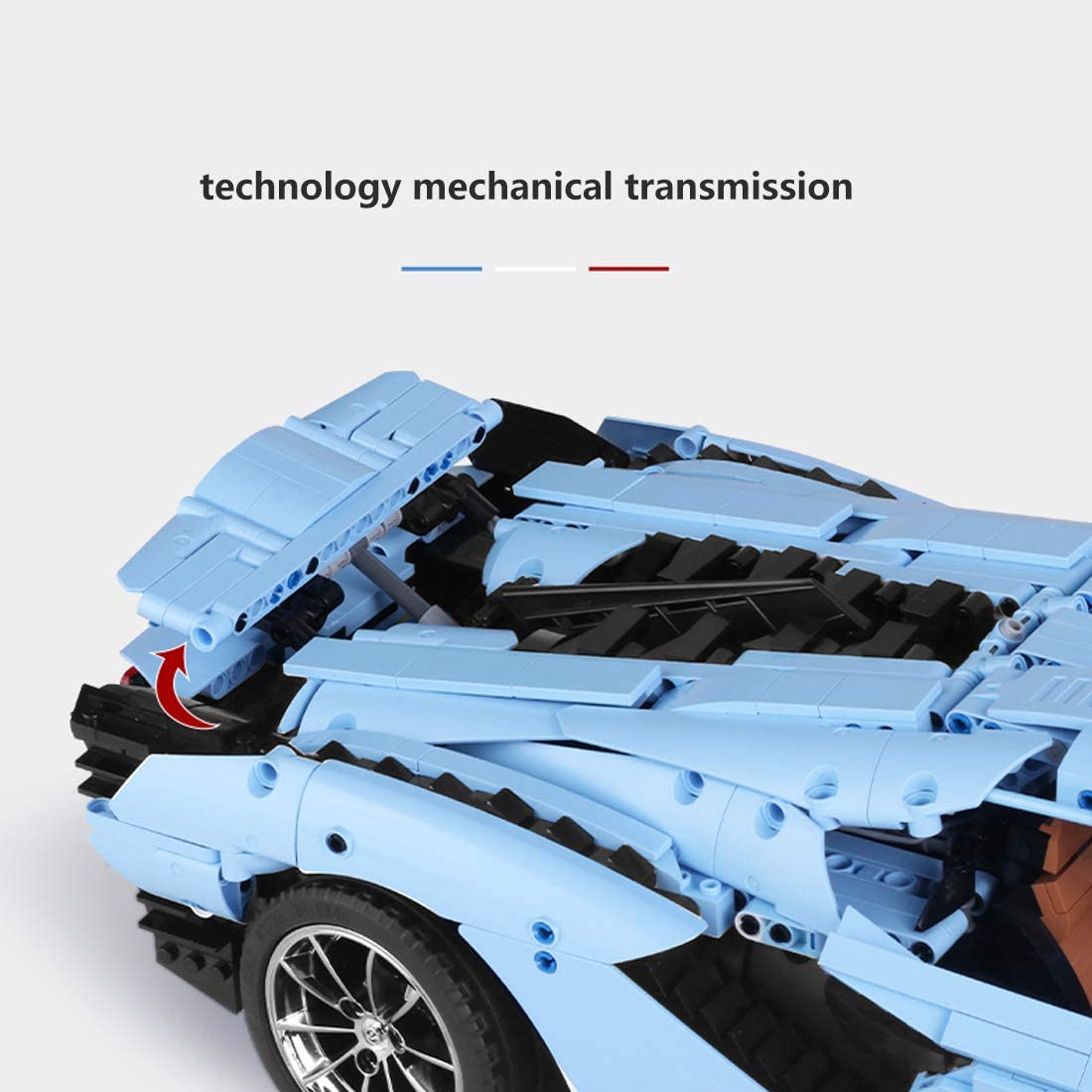 Technik Lamborghini Sian Sportwagen, 3632 Teile Technik Ferngesteuert Auto mit 4 Motor Custome Bausteine Bauset Kompatibel mit Lego Technik