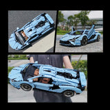 Technik Lamborghini Sian Sportwagen, 3632 Teile Technik Ferngesteuert Auto mit 4 Motor Custome Bausteine Bauset Kompatibel mit Lego Technik