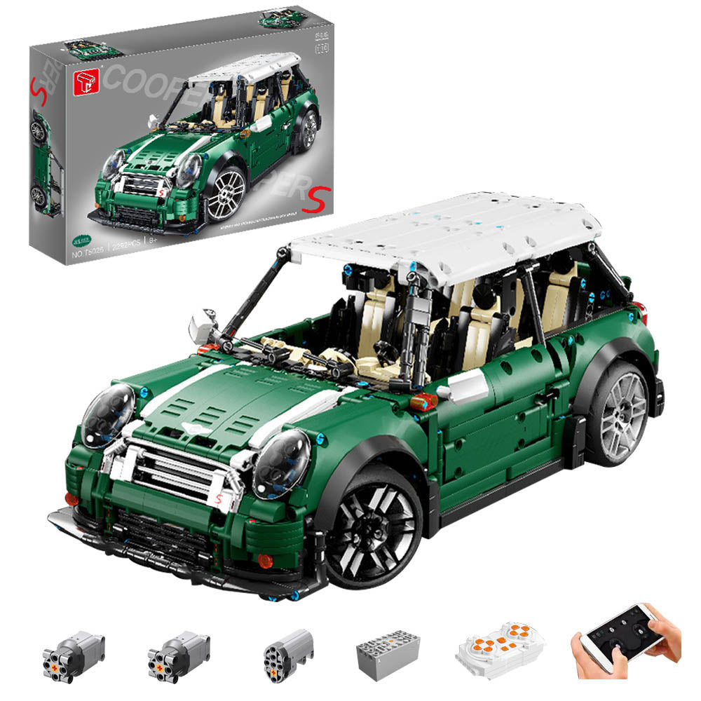 Technik Auto für BMW Mini Cooper S, Technik Ferngesteuert Auto Technik Sportwagen mit Motoren Bauset Kompatibel mit Lego Technik (2292 Teile)