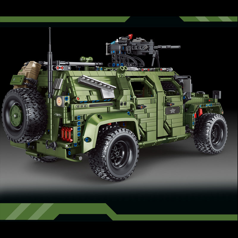 Technik Auto für Humvee 1:8 Modell, 3175 Teile Technik Offroader 4x4 Ferngesteuert Geländewage Motorisierte Modell, Custom Bausteine Kompatibel mit Lego Technik