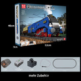 Technik Zug Mallard 83cm Modell, 2139 Teile Technik Lokomotive Set mit Motor, LEDs, Schienen, Technic Zug Modellbau Set Kompatibel mit Lego Technik