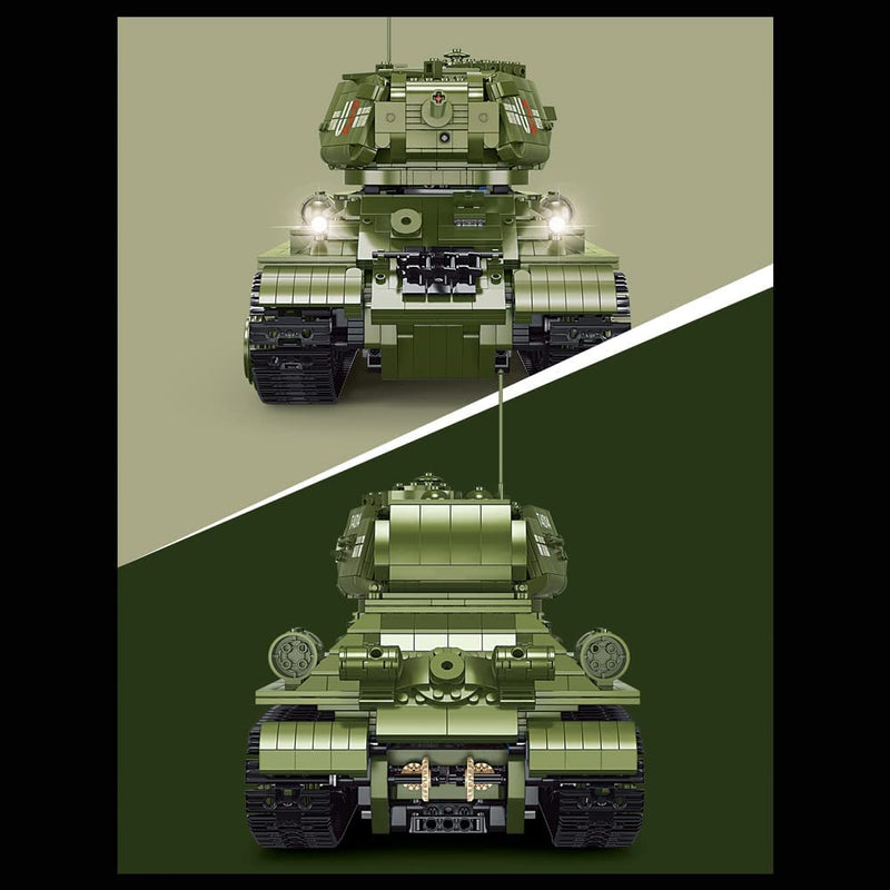 Technik Panzer T 34 Tank Modell, 2052 Teile Technik Panzer Ferngesteuert Panzer Motorisierte Modell, Custom Bausteine Kompatibel mit Lego Technik