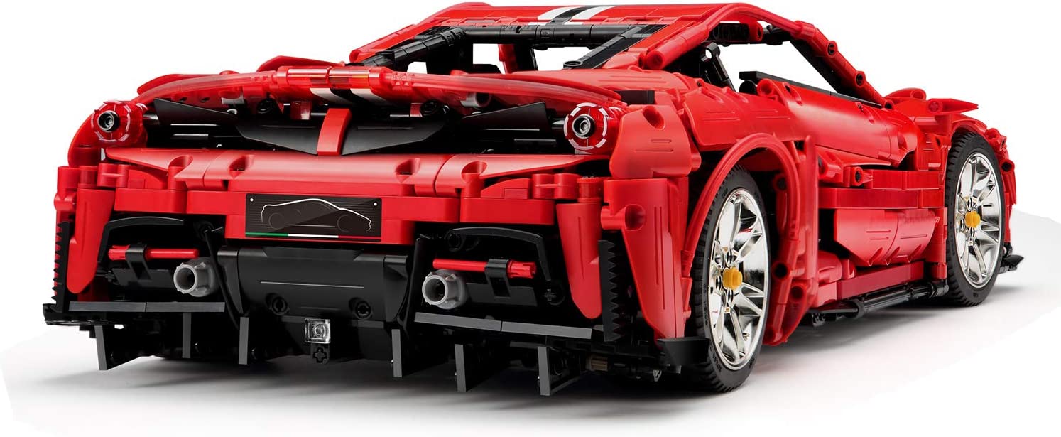 CADA C61043w Technic Bausteine Sportwagen Auto für Ferrari 488 Pista, 3236 Teile, 1: 8 Bausatz für Technische Rennbausteine, Kompatibel mit lego technik