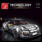 Technik Porsche GT2 RS Modell, TGL T5026 Technik Ferngesteuert Auto Modell mit App-Kontroller Klemmbausteine Bausatz Kompatibel mit Lego Technik
