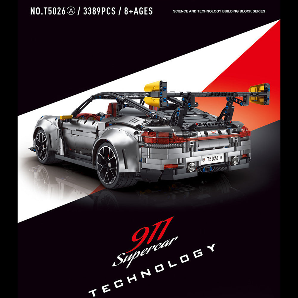 Technik Porsche GT2 RS Modell, TGL T5026 Technik Ferngesteuert Auto Modell mit App-Kontroller Klemmbausteine Bausatz Kompatibel mit Lego Technik