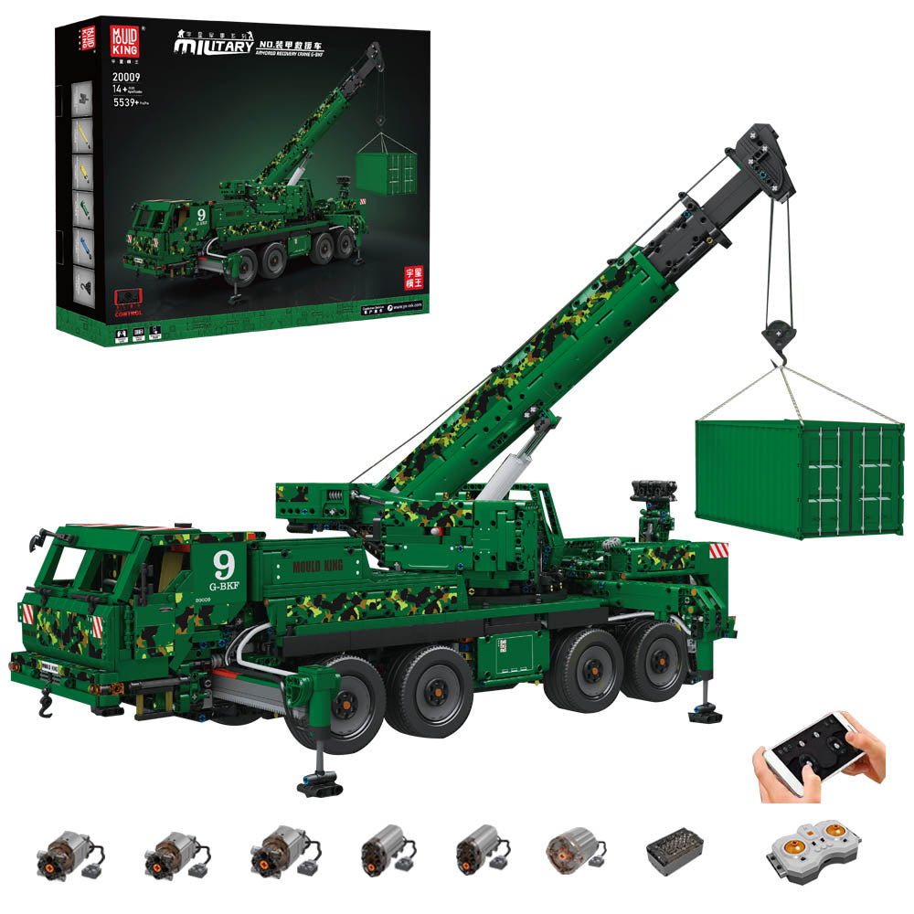 Technik Rettungskran 100cm Technik Militär Kran Pneumatik Kranwagen Ferngesteuert, 5539 Teile Technik Kran Motorisierte Modell, Custom Bausteine Kompatibel mit Lego Technik