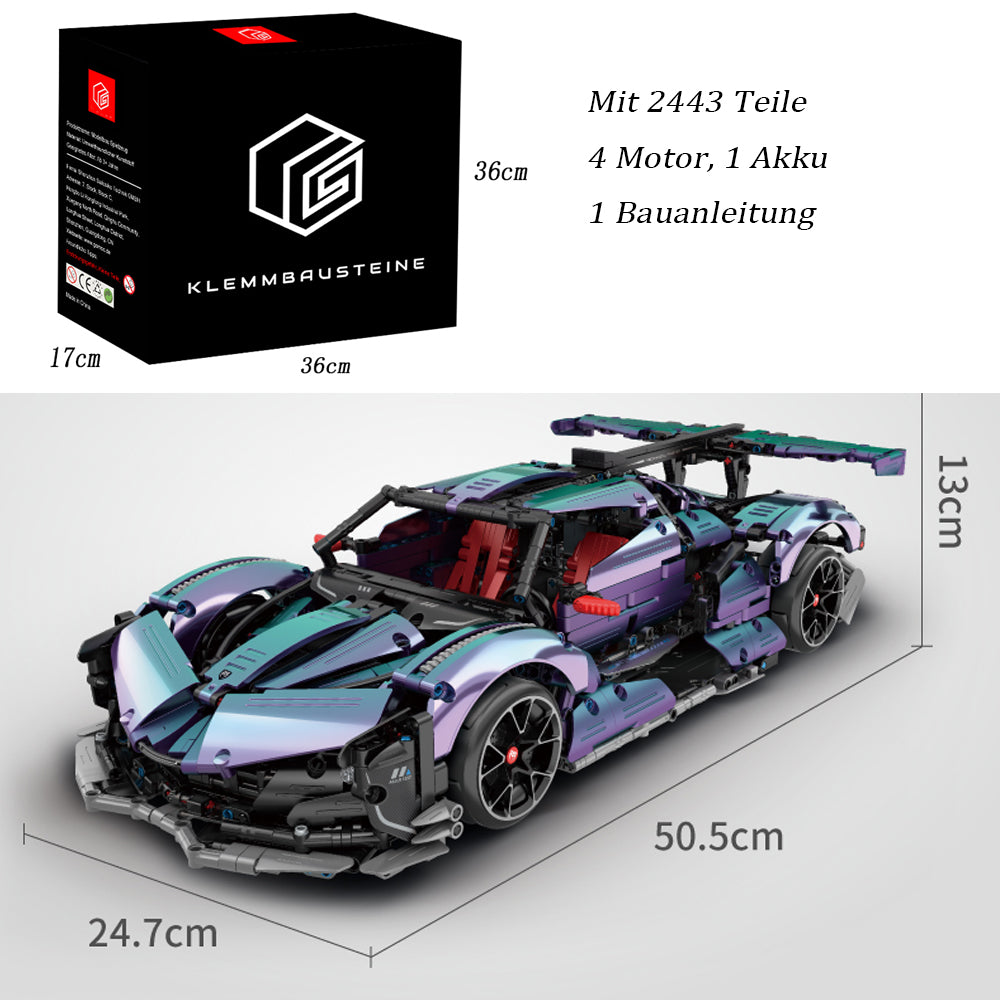 Technik Auto für Apollo IE, 2443 Teile Technik Sportwagen Technic Supercar Technik Auto Bauset Kompatibel mit Lego Technik Auto