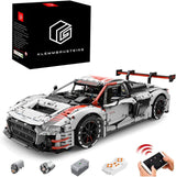 Audi R8 LMS GT3 Modell, Technik Rennwagen mit Motoren, LEDs Modell, Technik Ferngesteuert Auto Klemmbausteine Modellbau Kompatibel mit Lego Technik Auto