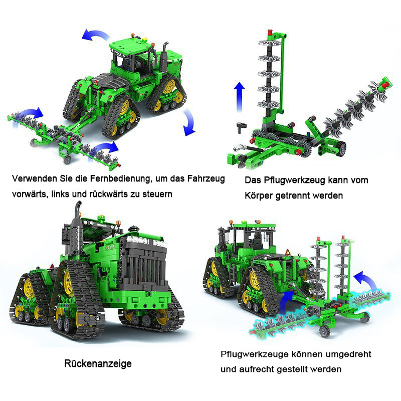 Technik Ferngesteuert Traktor Technik Raupentraktor Modell, 1706 Teile Technik Traktor Ferngesteuert Traktor Motorisierte Modell Kompatibel mit Lego Technik