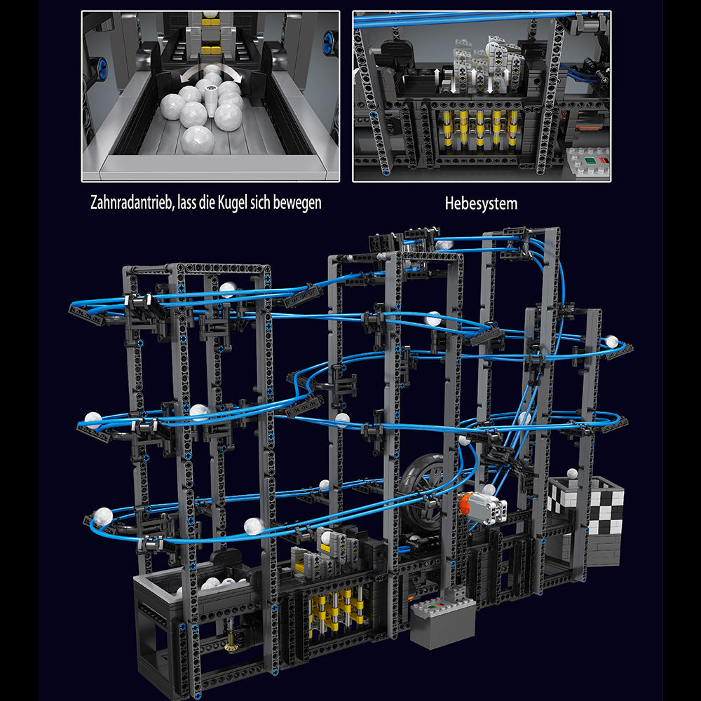 Creator Achterbahn Creator Rollercoaster Modell, 2438 Teile Creator Achterbahn mit Motor Bauset Kompatibel mit Lego Technik