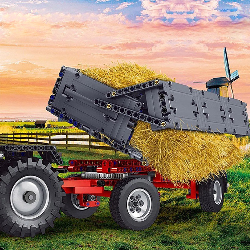 Ferngesteuerter Case IH-Traktor + Pflug mit technischem MOC
