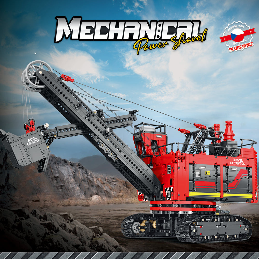 Technik Bagger Modell, 2968 Teile Technic Raupenbagger Ferngesteuert Bagger Motorisierte Löffelbagger Modellbau Custom Bausteine Kompatibel mit Lego Technik Bagger