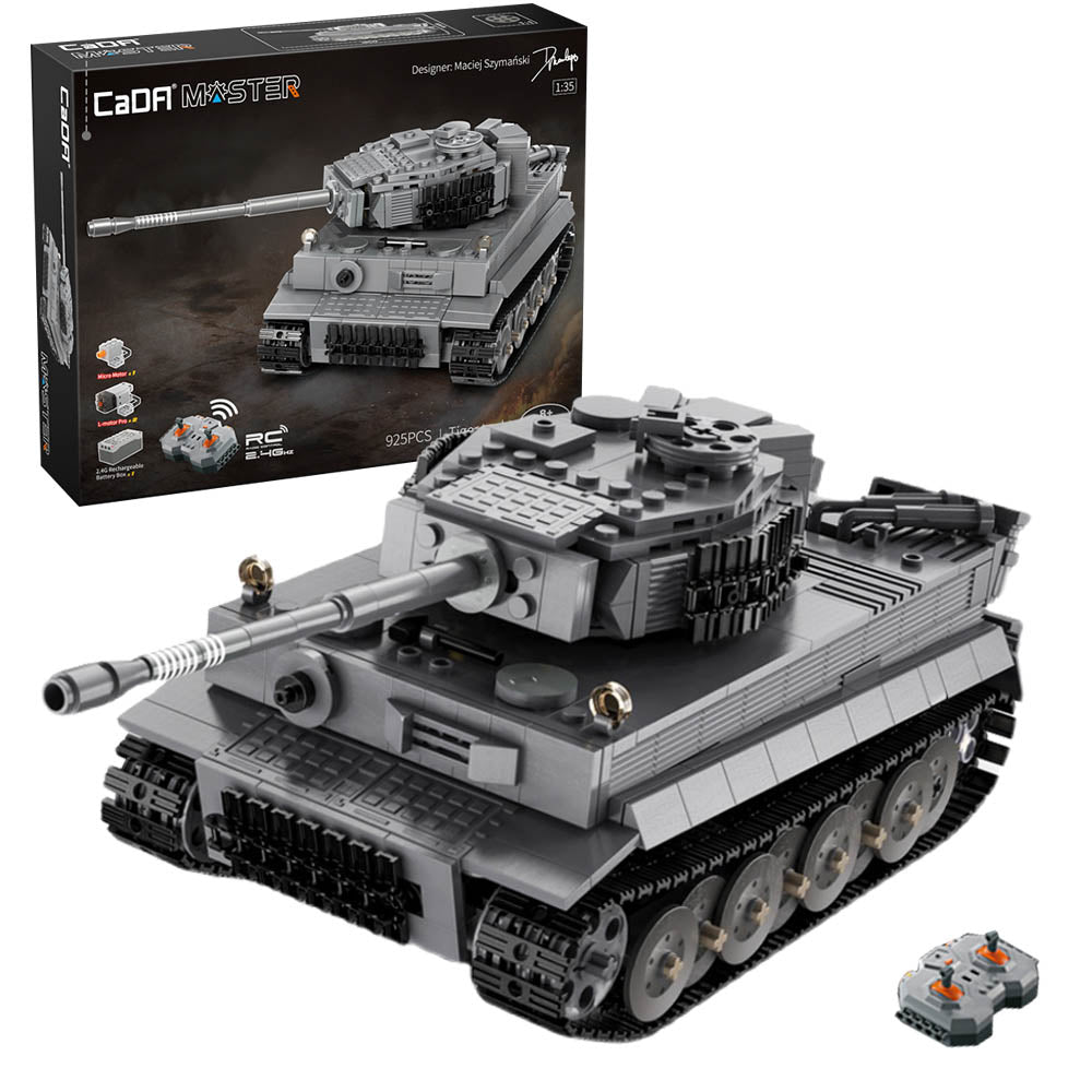 CADA C61071 Technik Panzer, 925 Teile Technik Tank Technic Ferngesteuert Panzer mit Motor Bausatz Kompatibel mit Lego Technik