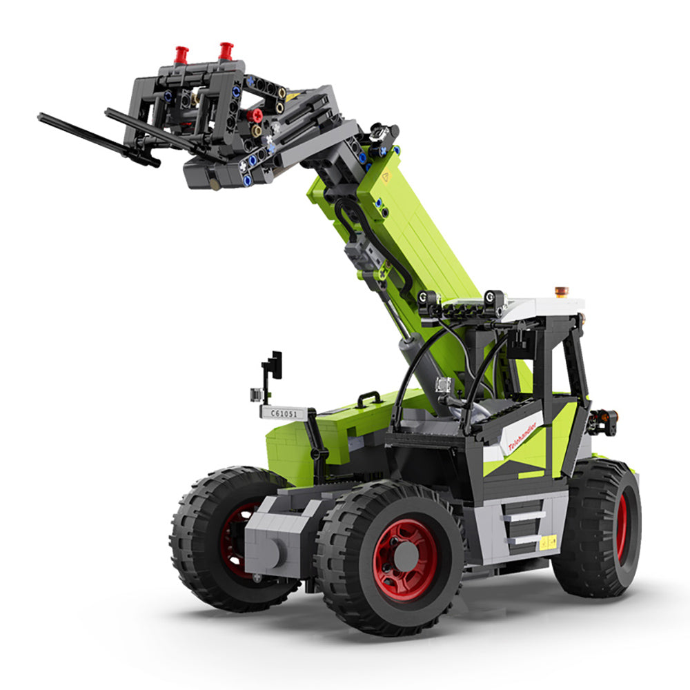 C61051W Technik Radlader, 1469 pcs Technic Ferngesteuert Radlader mit 5 Motor, Fernbedienung, LEDs Bauset