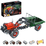 Technik Traktor Model, Mould King 17005, 1312 Teile Technik Ferngesteuert Traktor mit Motoren Bausatz Moc Klemmbausteine Kompatibel mit Lego Technik