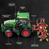 Technik Traktor Ferngesteuert, Technic Traktor 22015, Technik Tractor Groß, 1828 Teile Modell Bauset Kompatibel mit Lego Technik Traktor