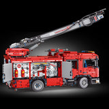 Technik Feuerwehr LKW mit 6 Motoren, 5133 Teile Technik Ferngesteuert Feuerwehrauto mit Kranarm Modell Bausatz Kompatibel mit Lego Technik