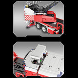 Technik LKW Feuerwehrauto mit Kranarm, 4886 Teile Technik Ferngesteuert Feuerwehr LKW mit 8 Motoren Custom Bausteine Kompatibel mit Lego Technik