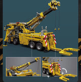 Fire Tow Truck, MK 17028 Technik Feuerwehr LKW Modell, Technik Ferngesteuert Feuerwehrauto mit Kranarm Modell Bausatz Kompatibel mit Lego Technik