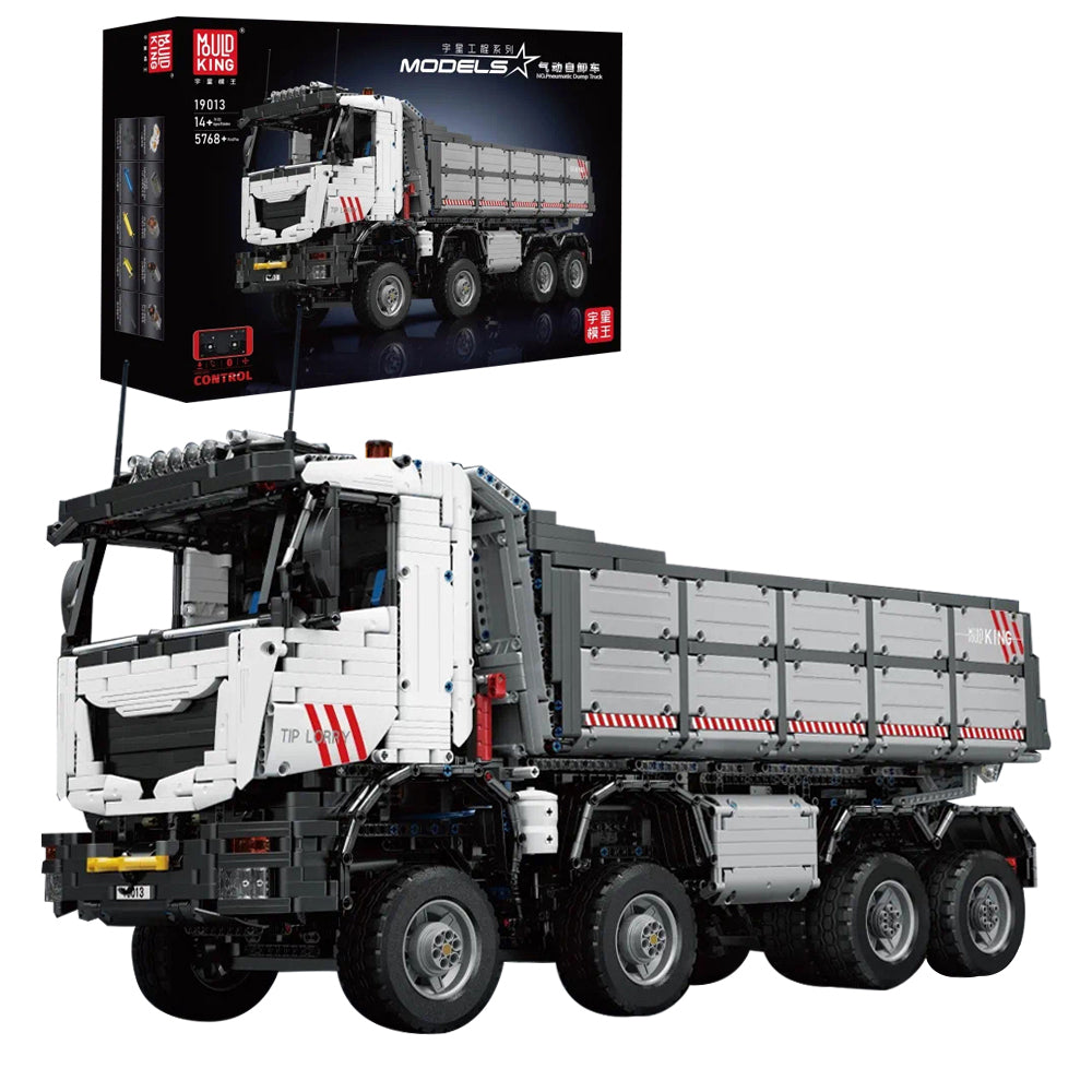 Technik LKW Ferngesteuert, Technic Pneumatik Dumper 19013 Modell, 5768 Teile Technik Truck Motorisierte Modell mit 8 Motoren, Custom Bausteine Kompatibel mit Lego Technik